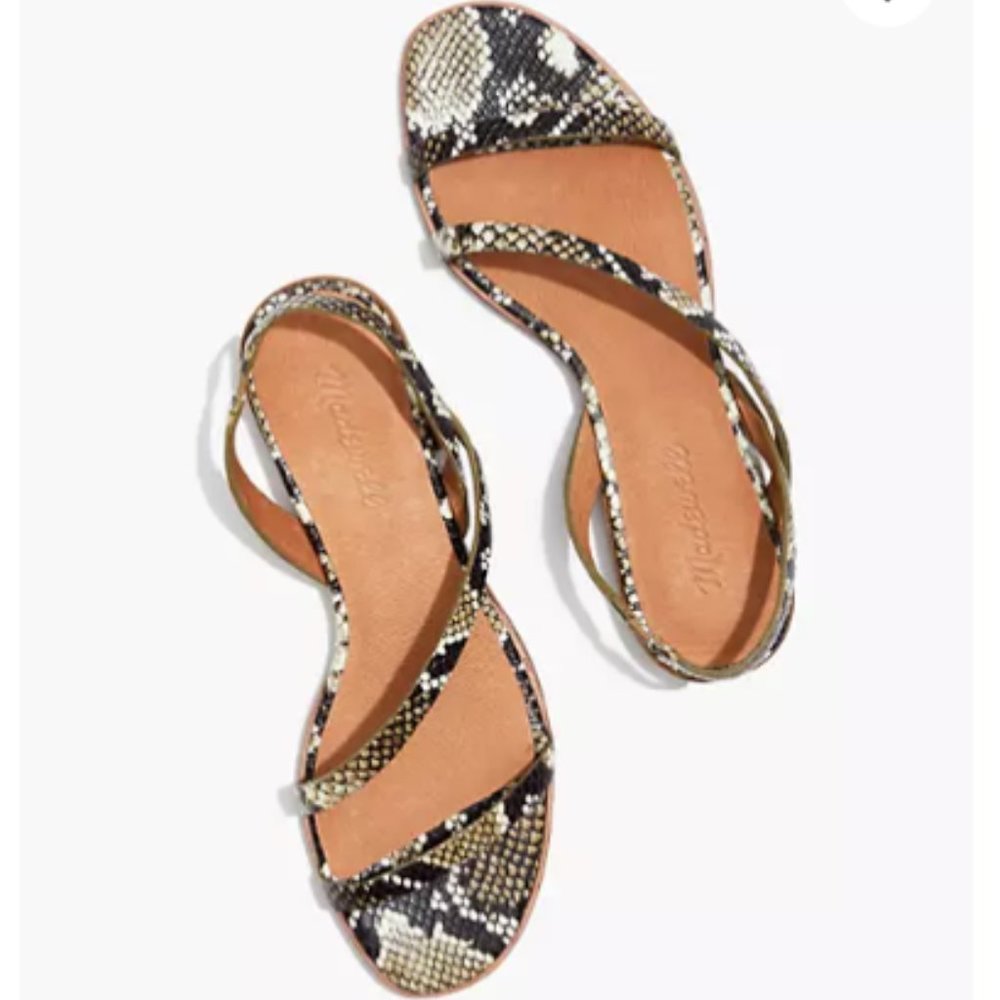 The Heidi Slingback Sandal Snake Embossed Leather